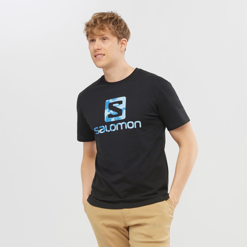 SALOMON UK OUTLIFE LOGO - Mens T-shirts Black,UOZG86293